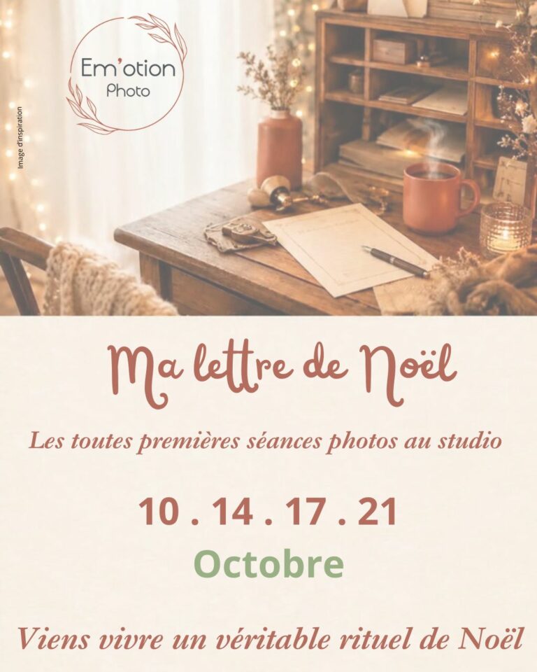 affiche de séance photo de Noël par photographe Aizenay